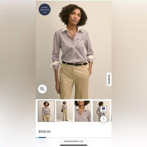 Set of 3; Women’s Brooks Brothers White Cuff & Collar Dress Shirts Medium/10